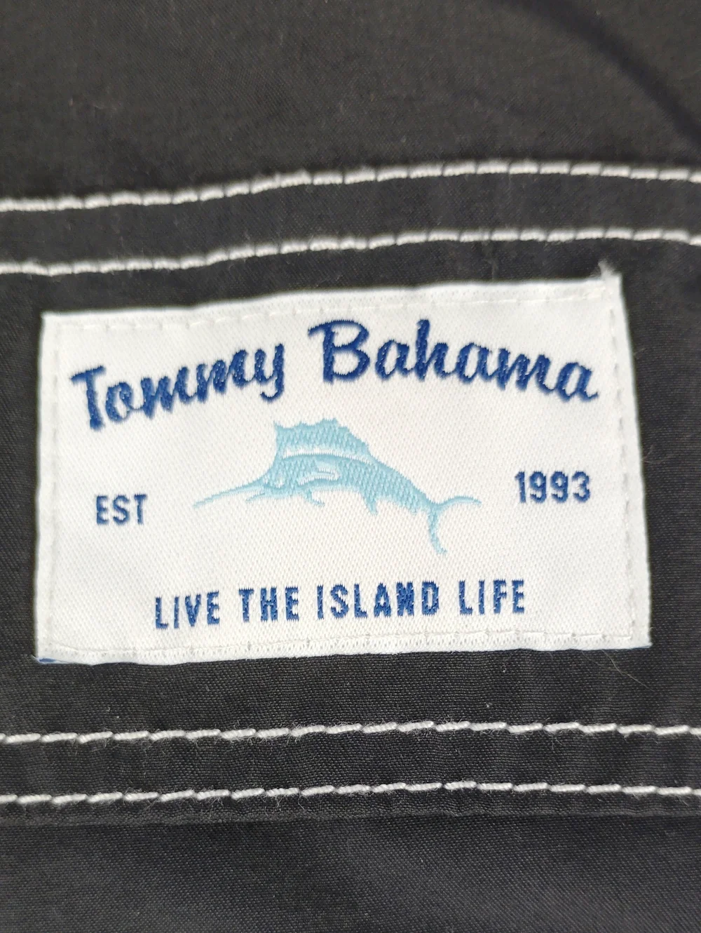Tommy Bahama Men's Black Swim Trunks.